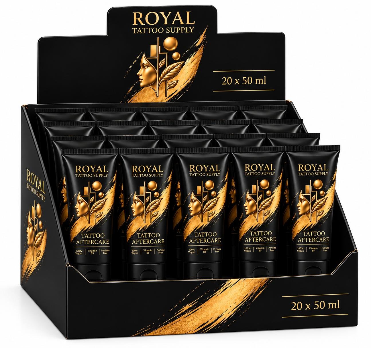 ROYAL Tattoo Aftercare - מארז משחות טיפול לקעקוע 20 (יחידות ) | 50 מ"ל